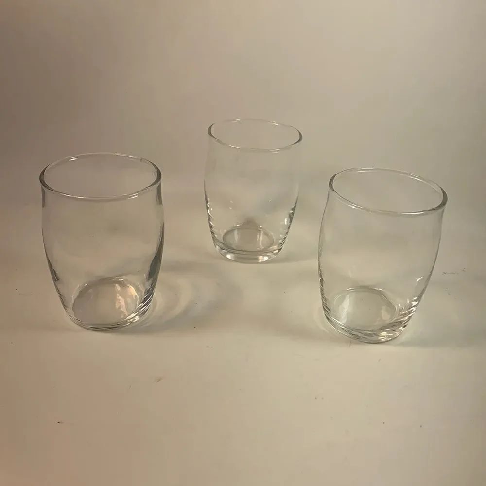Set Vintage Small 3 Beer Tasting 5 Oz Clear Glass